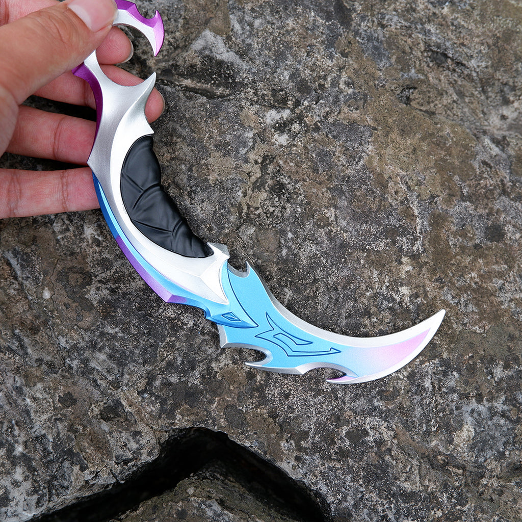 Valorant Reaver Karambit Metal Knife Replica – Gothic Blunt Blade | Gaming Cosplay Prop Collectible