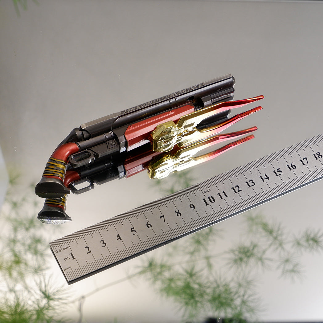 DOOM Eternal Super Shotgun 9.5cm Metal Replica with Gold Meat Hook – Zinc Alloy Doom Slayer Mini Collectible