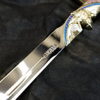 Valorant Champions Angel Knife 22cm Metal Replica with Glacier Stand – Zinc Alloy Gold or Black Angel Wing Dagger Collectible