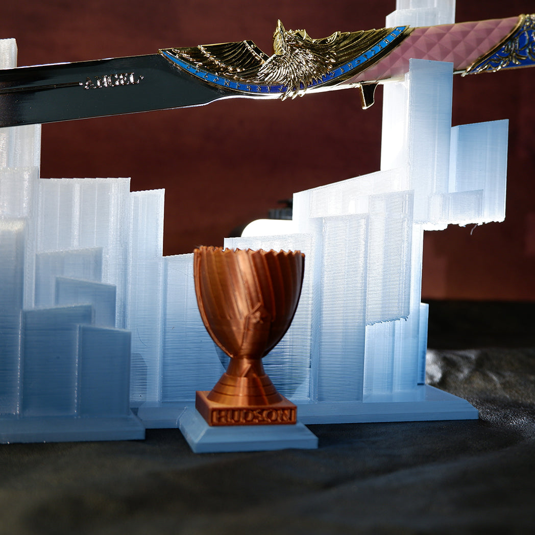 Valorant Champions Angel Knife 22cm Metal Replica with Glacier Stand – Zinc Alloy Gold or Black Angel Wing Dagger Collectible