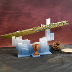 Valorant Champions Angel Knife 22cm Metal Replica with Glacier Stand – Zinc Alloy Gold or Black Angel Wing Dagger Collectible