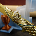 Valorant Champions Angel Knife 22cm Metal Replica with Glacier Stand – Zinc Alloy Gold or Black Angel Wing Dagger Collectible