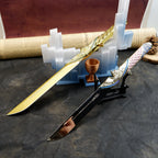 Valorant Champions Angel Knife 22cm Metal Replica with Glacier Stand – Zinc Alloy Gold or Black Angel Wing Dagger Collectible