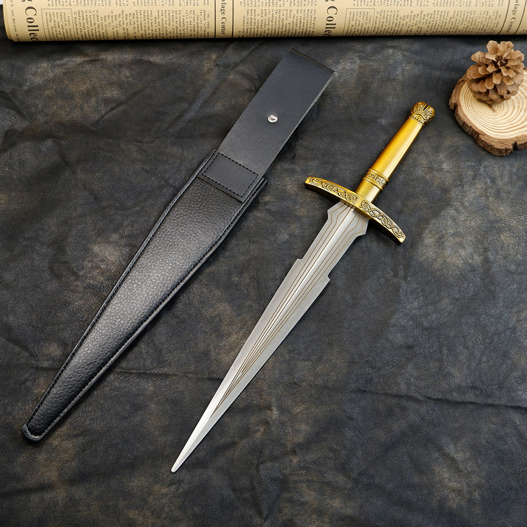 Valorant Champions Angel Knife 22cm Metal Replica with Glacier Stand – Zinc Alloy Gold or Black Angel Wing Dagger Collectible