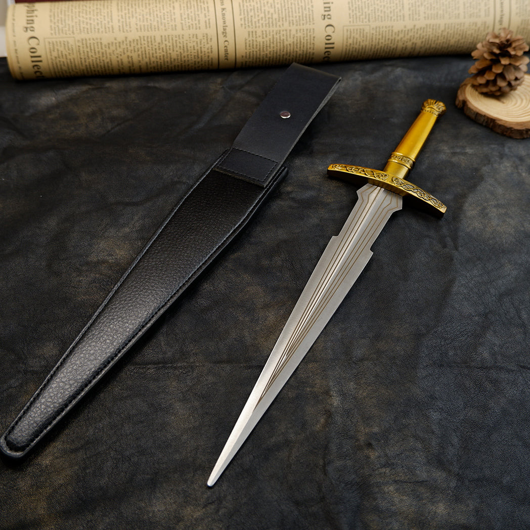 Lord of the Rings Sting Elven Dagger 22cm Metal Replica with Sheath – Zinc Alloy Frodo Hobbit Sword Collectible