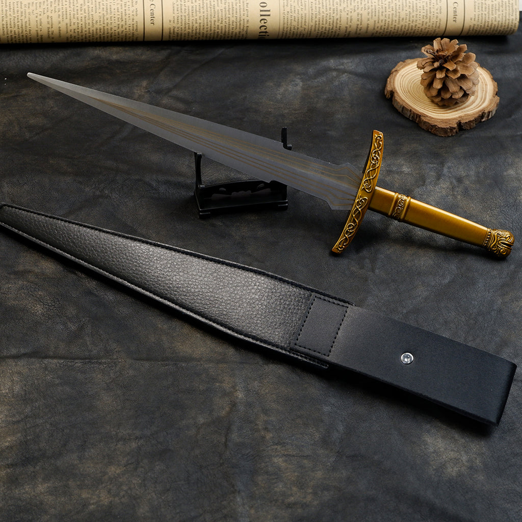 Lord of the Rings Sting Elven Dagger 22cm Metal Replica with Sheath – Zinc Alloy Frodo Hobbit Sword Collectible