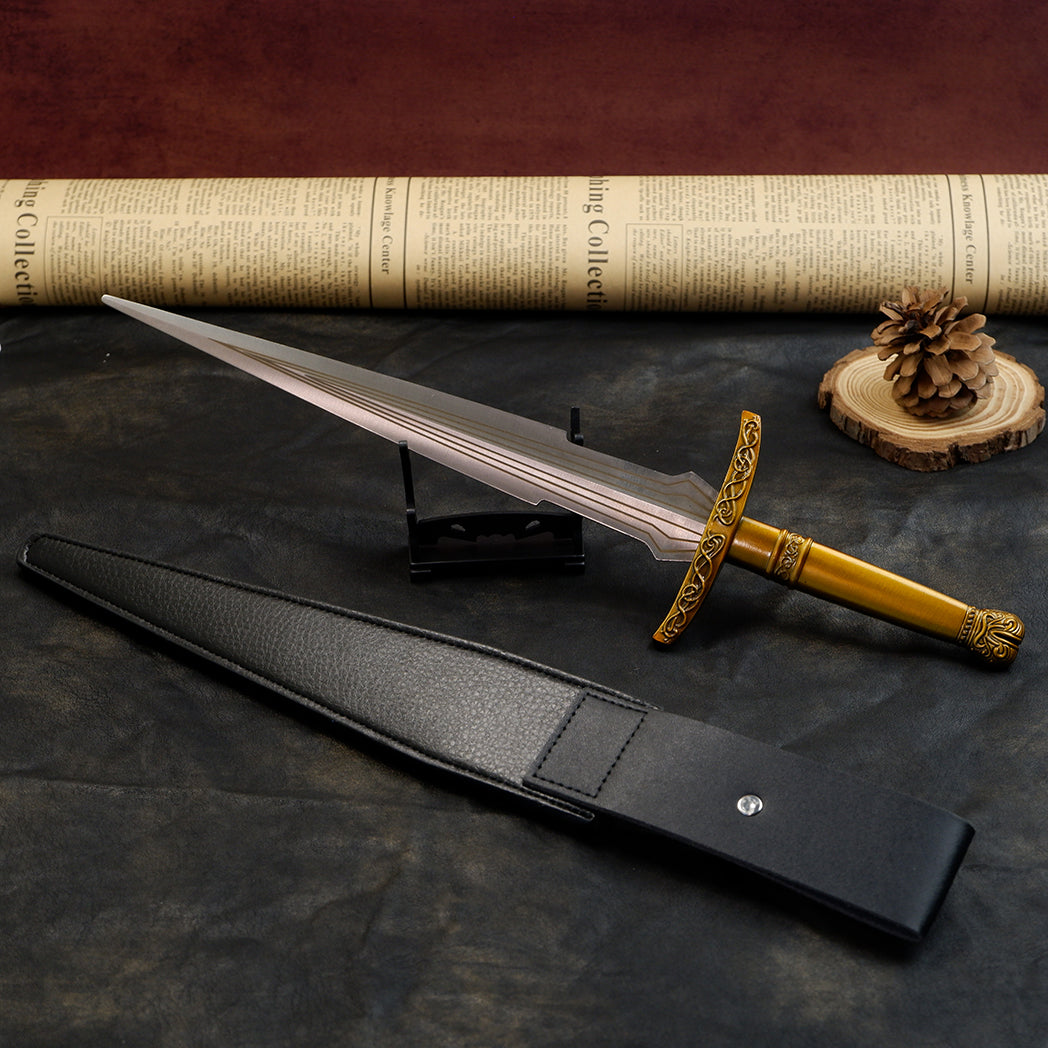 Lord of the Rings Sting Elven Dagger 22cm Metal Replica with Sheath – Zinc Alloy Frodo Hobbit Sword Collectible