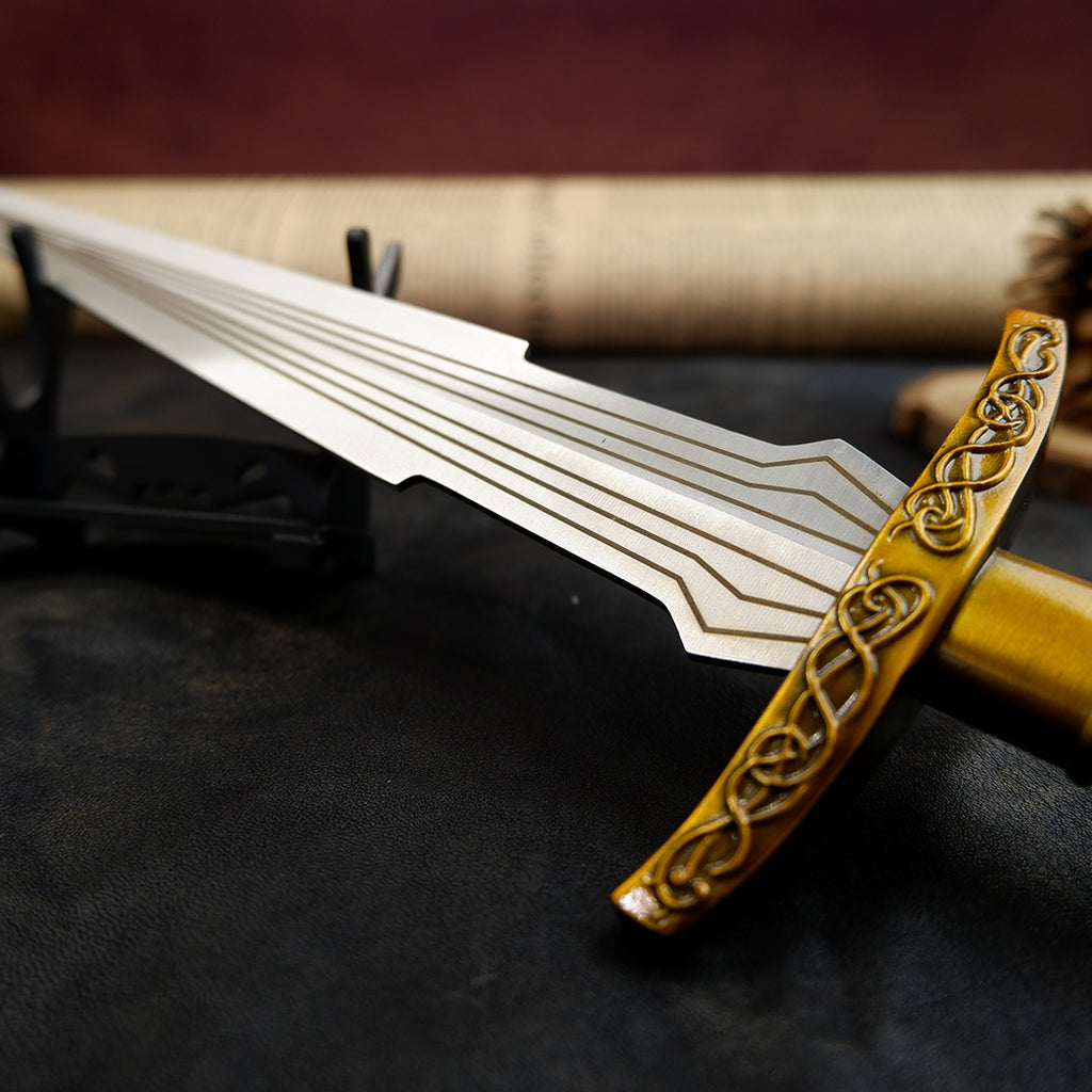 Lord of the Rings Sting Elven Dagger 22cm Metal Replica with Sheath – Zinc Alloy Frodo Hobbit Sword Collectible