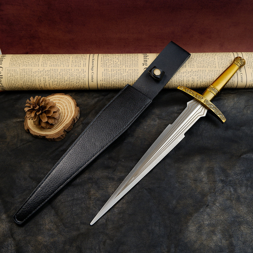 Lord of the Rings Sting Elven Dagger 22cm Metal Replica with Sheath – Zinc Alloy Frodo Hobbit Sword Collectible