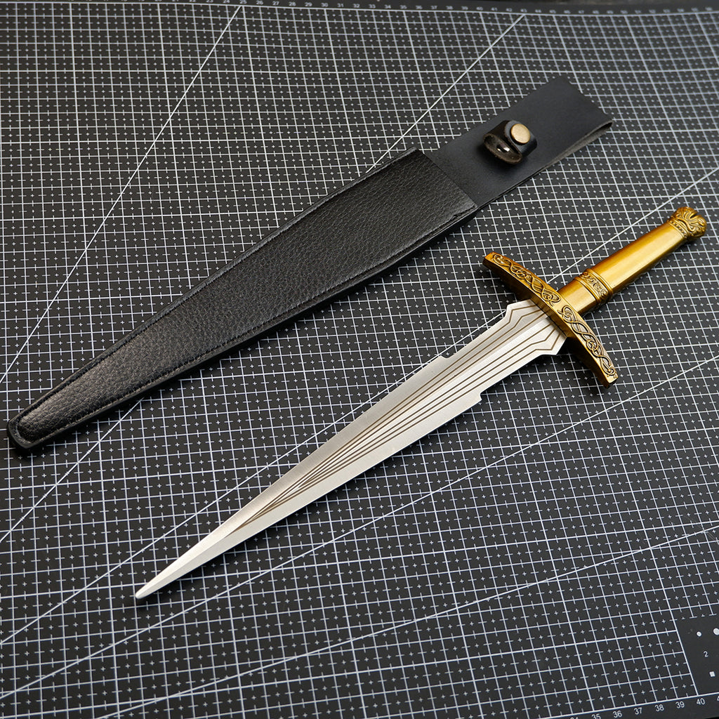 Lord of the Rings Sting Elven Dagger 22cm Metal Replica with Sheath – Zinc Alloy Frodo Hobbit Sword Collectible