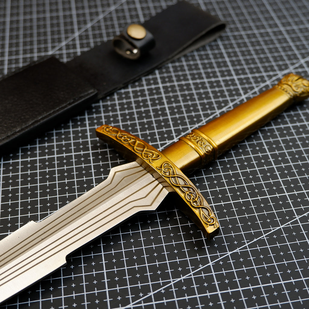 Lord of the Rings Sting Elven Dagger 22cm Metal Replica with Sheath – Zinc Alloy Frodo Hobbit Sword Collectible