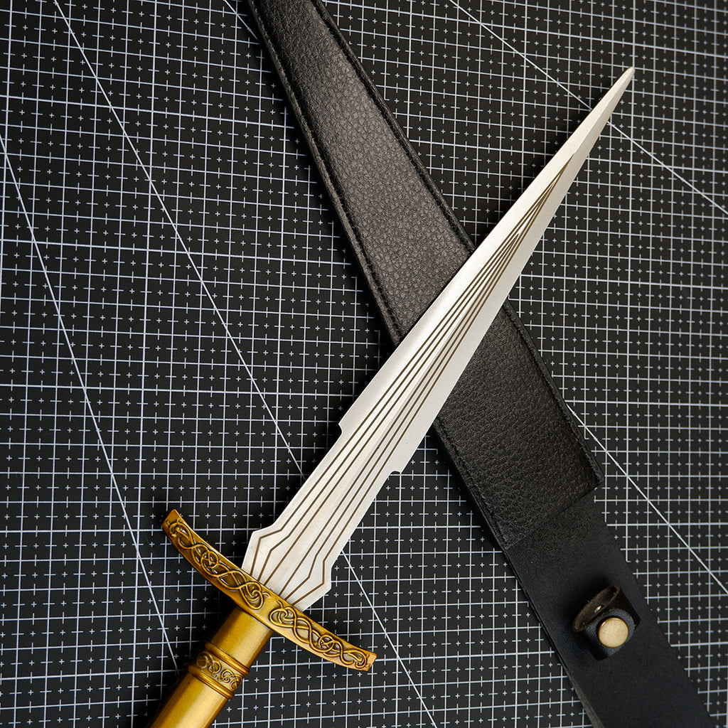 Lord of the Rings Sting Elven Dagger 22cm Metal Replica with Sheath – Zinc Alloy Frodo Hobbit Sword Collectible
