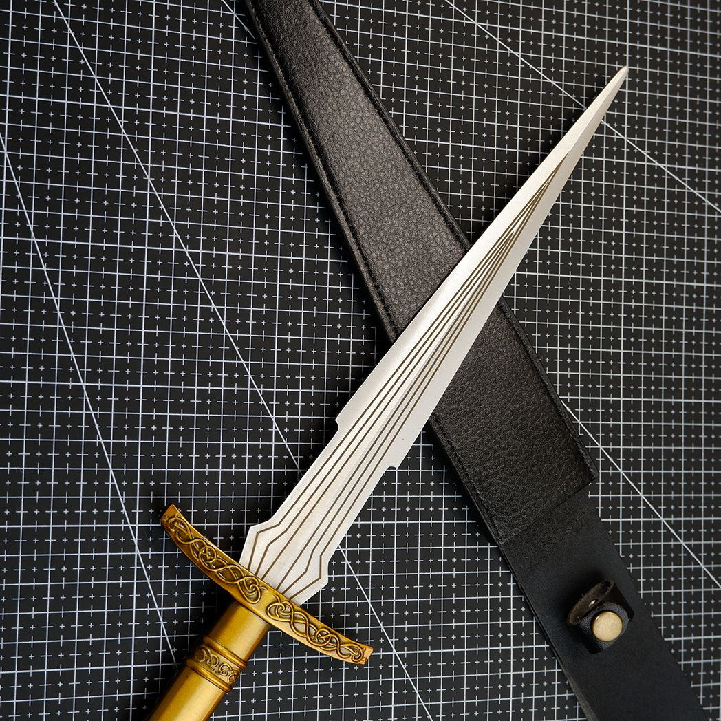 Lord of the Rings Sting Elven Dagger 22cm Metal Replica with Sheath – Zinc Alloy Frodo Hobbit Sword Collectible