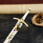 Sword Art Online Asuna Lambent Light Rapier 22cm Metal Replica with Scabbard & Stand – Zinc Alloy Gold SAO Collectible