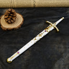 Sword Art Online Asuna Lambent Light Rapier 22cm Metal Replica with Scabbard & Stand – Zinc Alloy Gold SAO Collectible