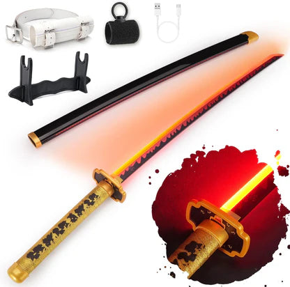 Demon Slayer 103cm Glowing Nichirin Blade 360° Spinning LED Rechargeable – Display Collectible