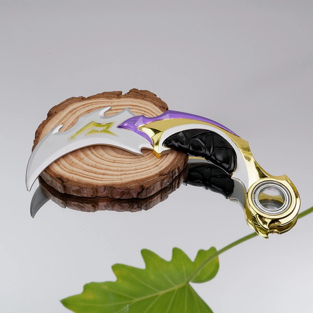 Valorant Reaver Karambit Claw Knife 16cm Heavy Metal Replica – Alloy Gothic Display Collectible