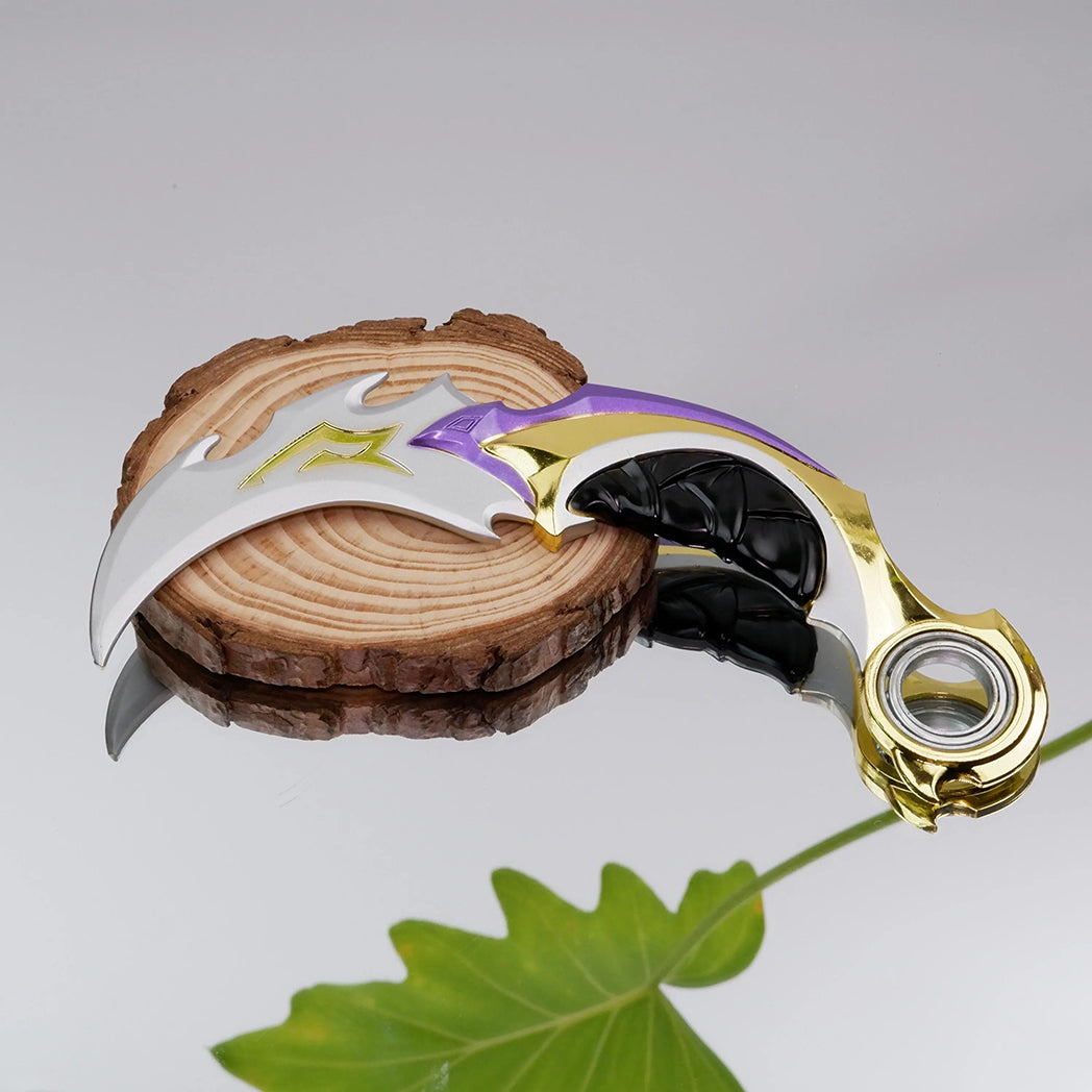 Valorant Reaver Karambit Claw Knife 16cm Heavy Metal Replica – Alloy Gothic Display Collectible
