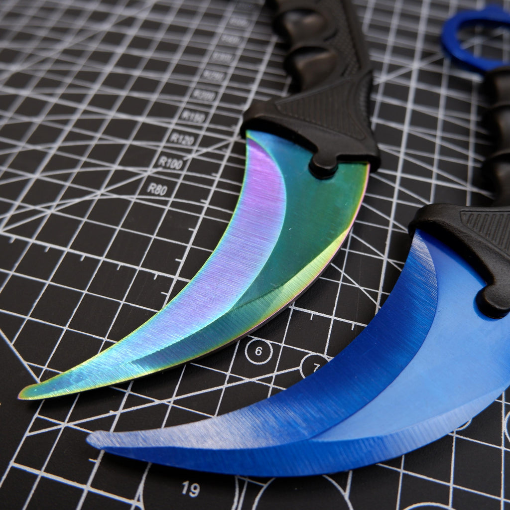 CS:GO Karambit Claw Knife Training Prop with Holster – Metal Display Collectible