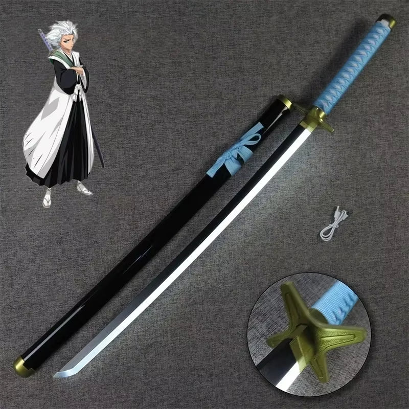 Bleach 103cm LED Glowing Katana 360° Spinning Rechargeable – Metal Display Collectible