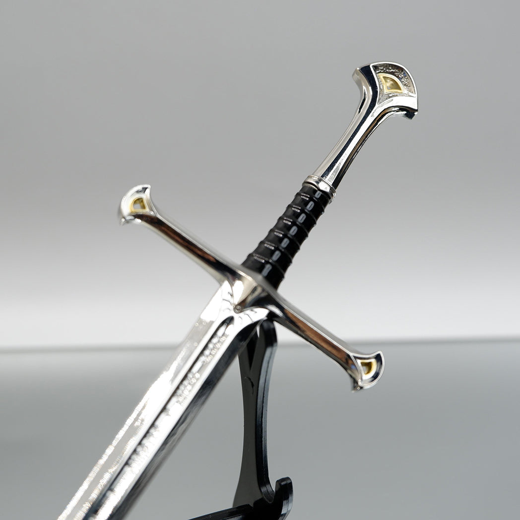30cm Metal Narsil Sword, Anduril Flame of the West Full Metal Mini Sword with Scabbard, Collectible Gift for Tolkien Fan, Gaming Room Decor