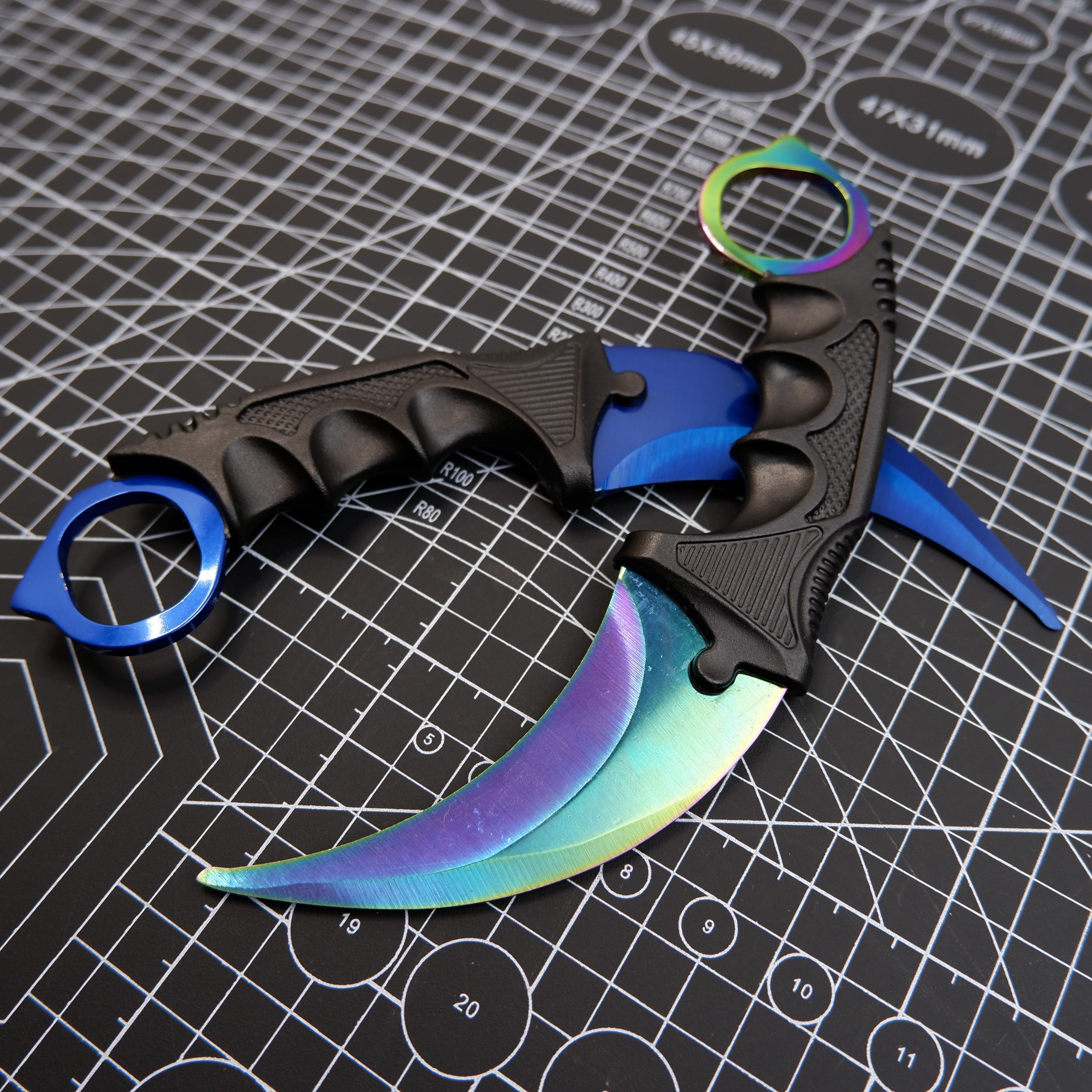 CS:GO Karambit Claw Knife Training Prop with Holster – Metal Display Collectible