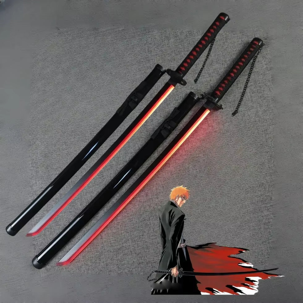 Bleach 103cm LED Glowing Katana 360° Spinning Rechargeable – Metal Display Collectible