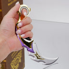 Valorant Reaver Karambit Claw Knife 16cm Heavy Metal Replica – Alloy Gothic Display Collectible
