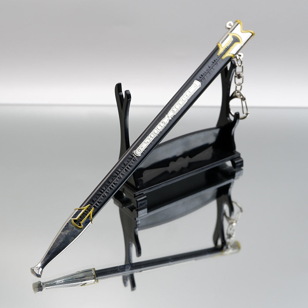 30cm Metal Narsil Sword, Anduril Flame of the West Full Metal Mini Sword with Scabbard, Collectible Gift for Tolkien Fan, Gaming Room Decor