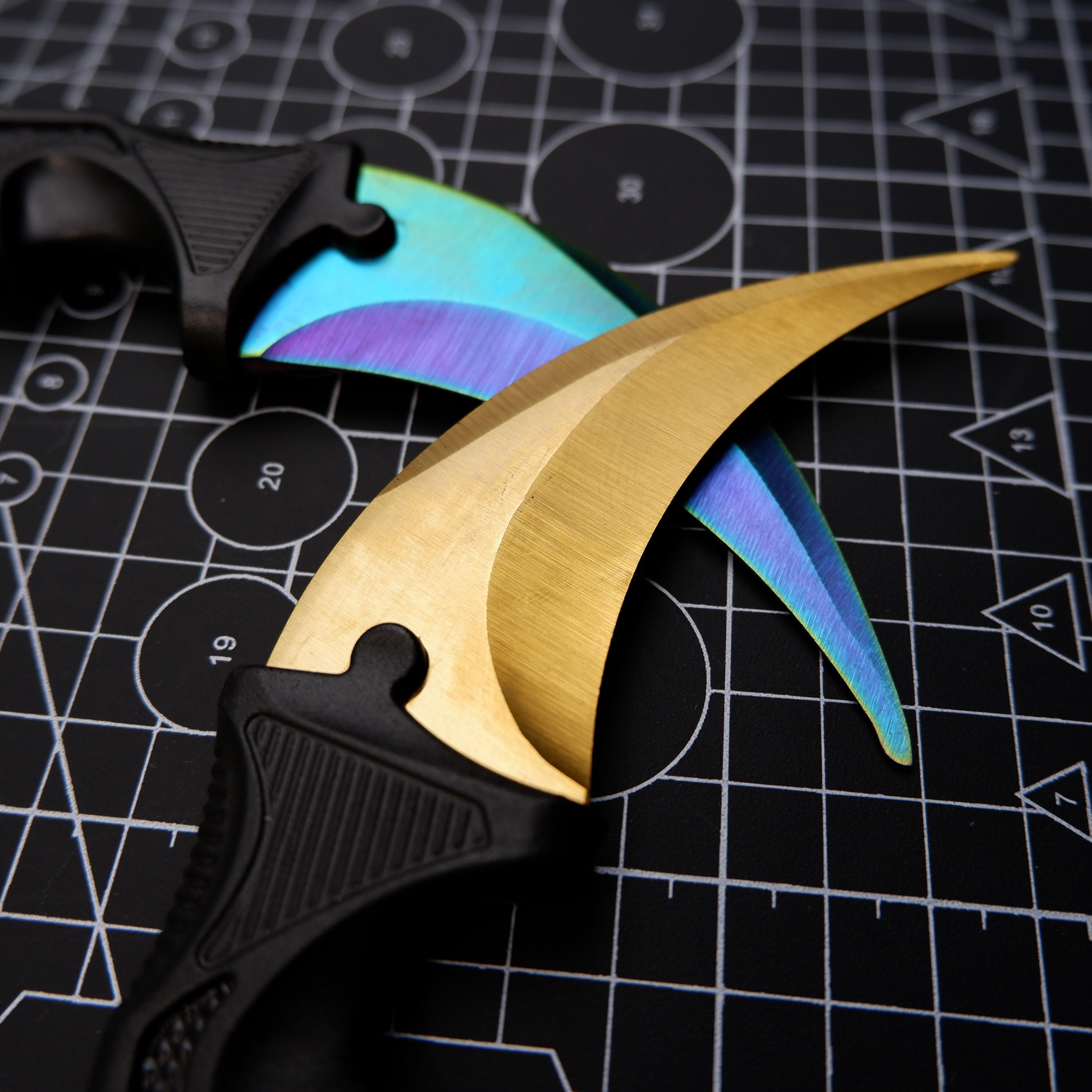 CS:GO Karambit Claw Knife Training Prop with Holster – Metal Display Collectible