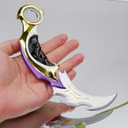 Valorant Reaver Karambit Claw Knife 16cm Heavy Metal Replica – Alloy Gothic Display Collectible