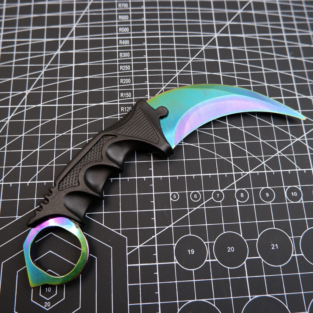 CS:GO Karambit Claw Knife Training Prop with Holster – Metal Display Collectible