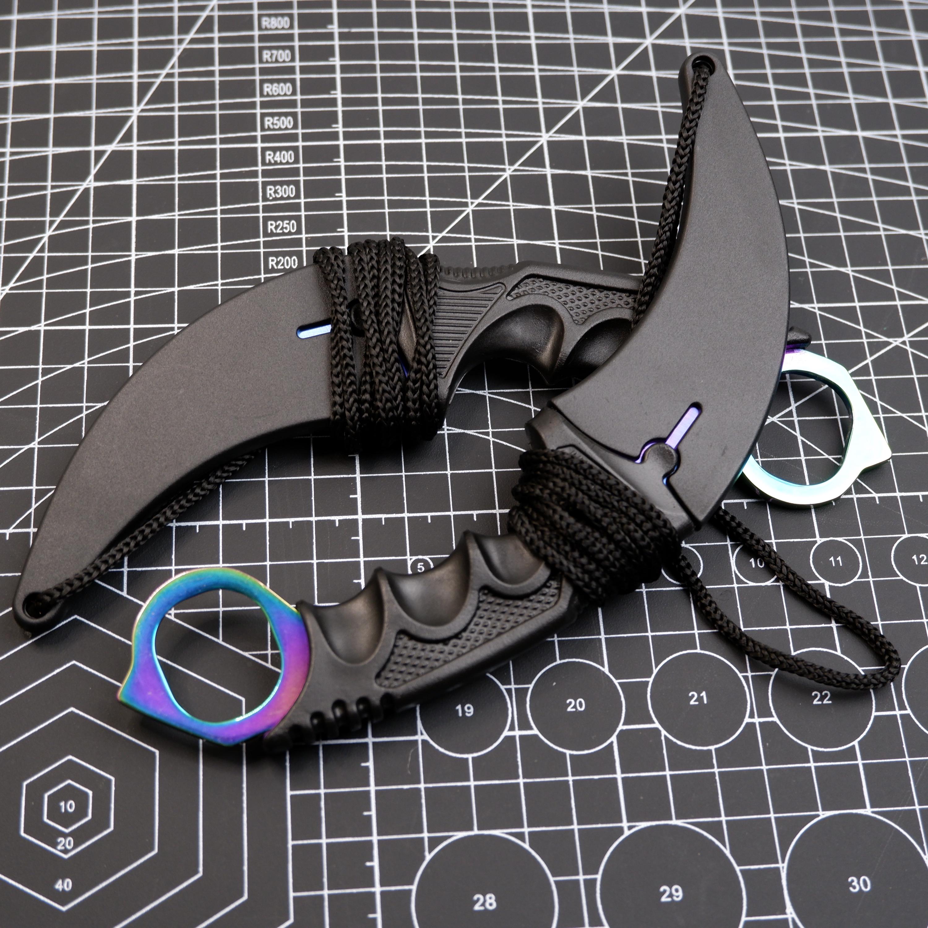 CS:GO Karambit Claw Knife Training Prop with Holster – Metal Display Collectible