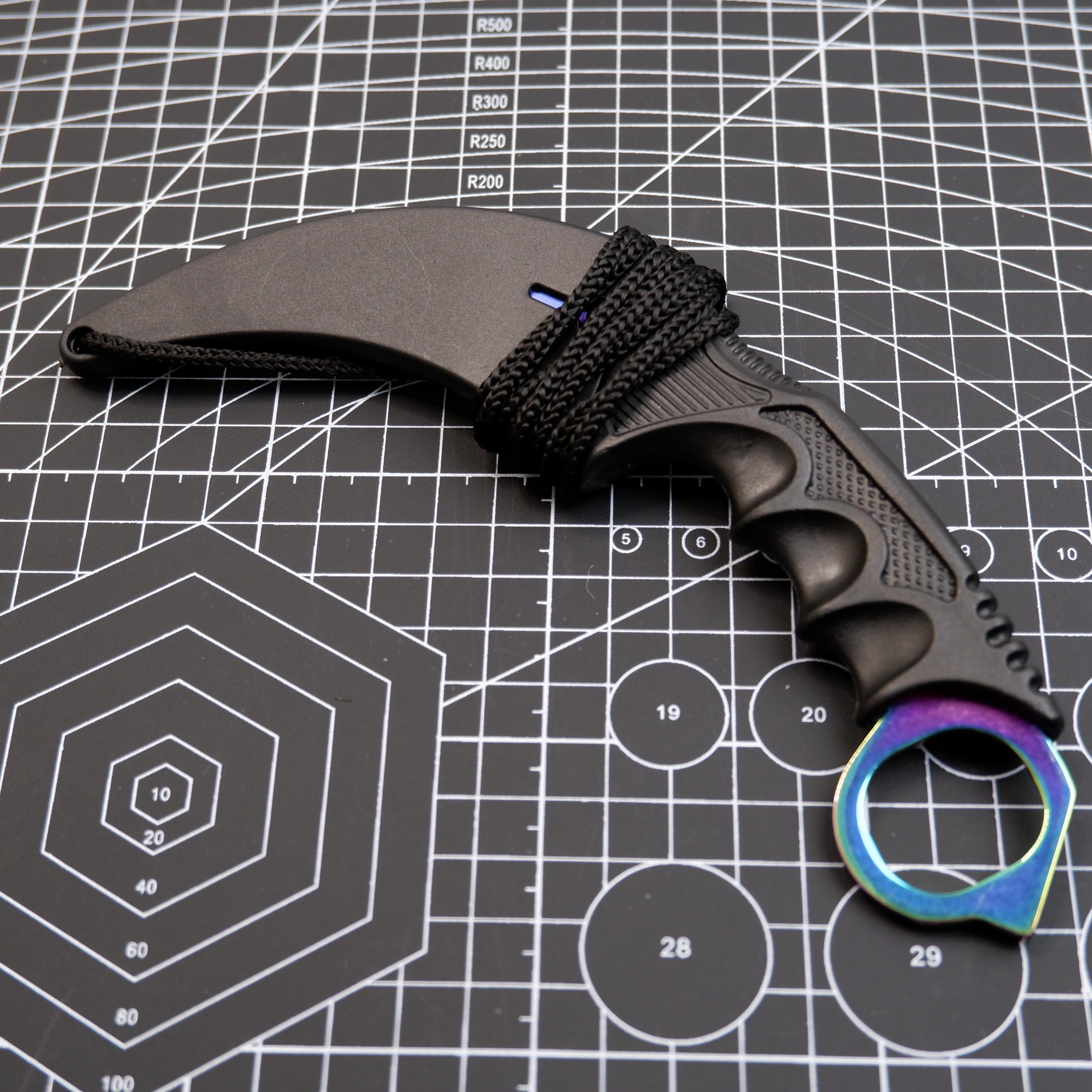 CS:GO Karambit Claw Knife Training Prop with Holster – Metal Display Collectible