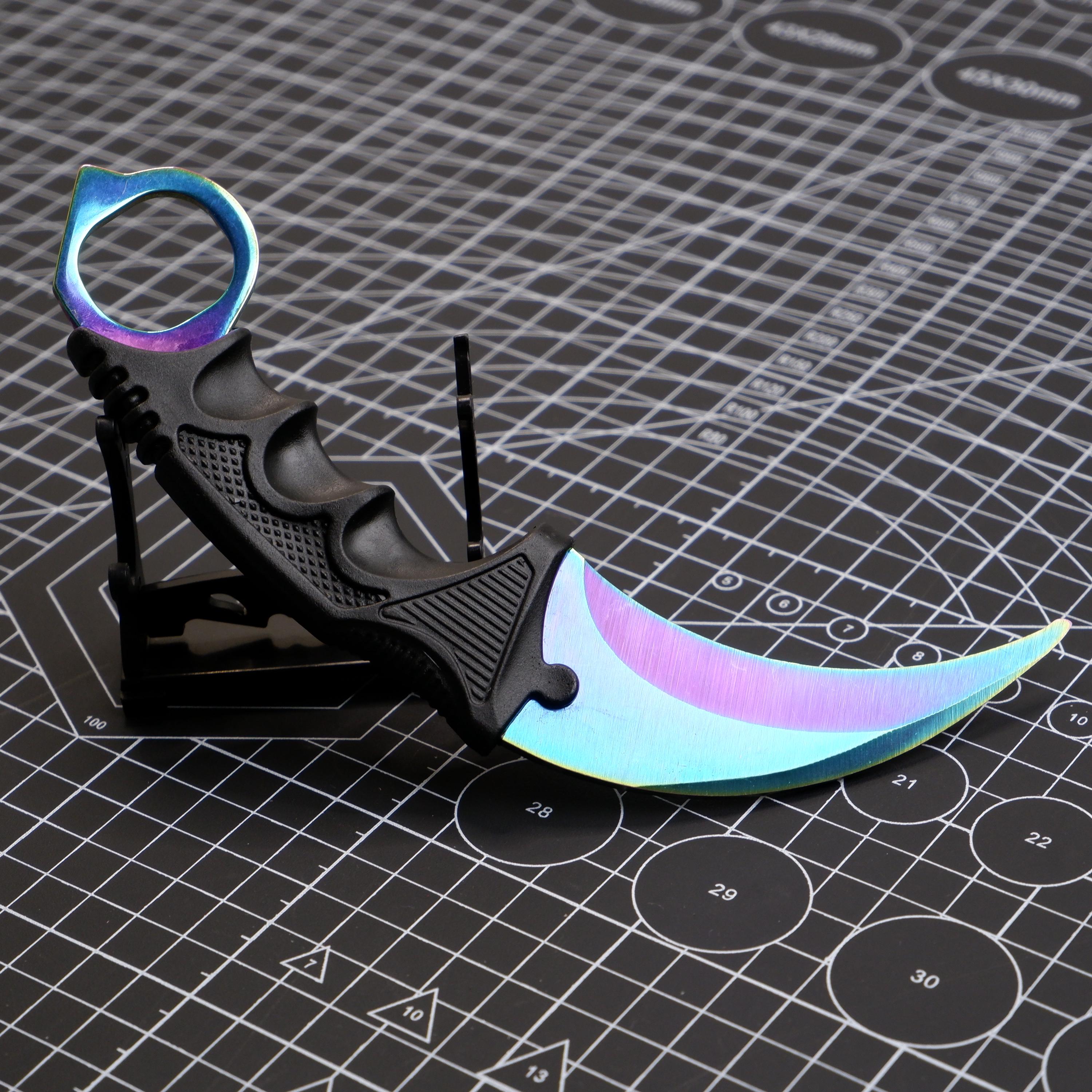 CS:GO Karambit Claw Knife Training Prop with Holster – Metal Display Collectible