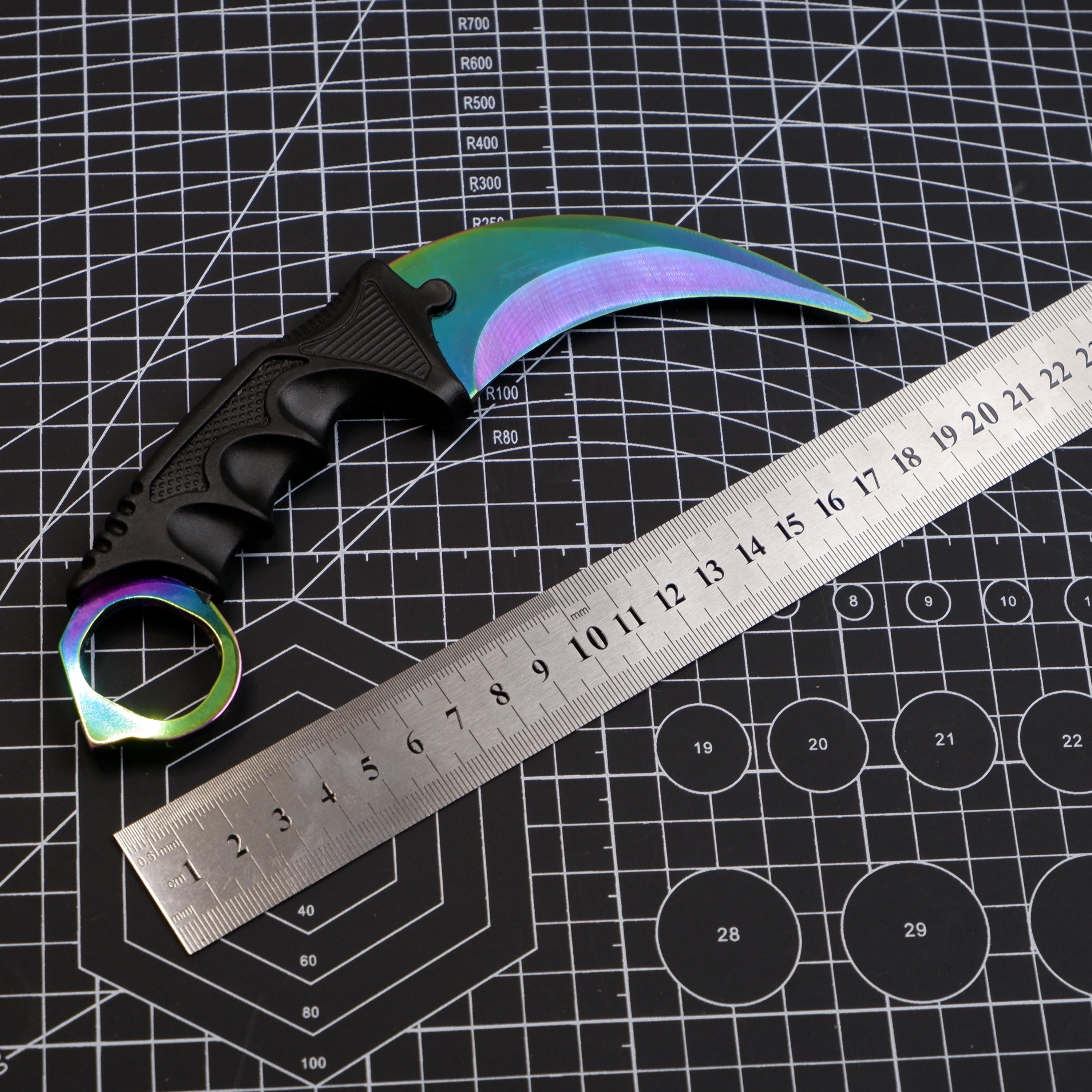 CS:GO Karambit Claw Knife Training Prop with Holster – Metal Display Collectible