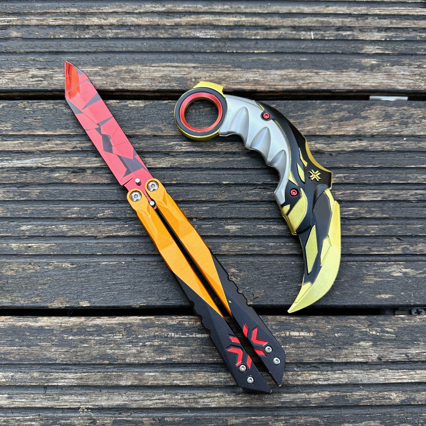 Metal Champion Karambit Blunt Blade Trainer Cosplay Prop