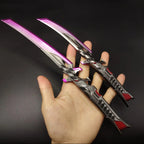 Metal Dual Katana Deadly Duet Replica - Dull Blade Miniature