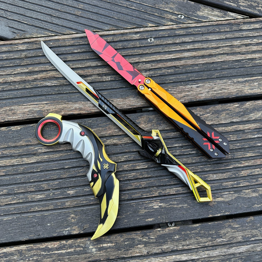 Metal Champion Karambit Blunt Blade Trainer Cosplay Prop