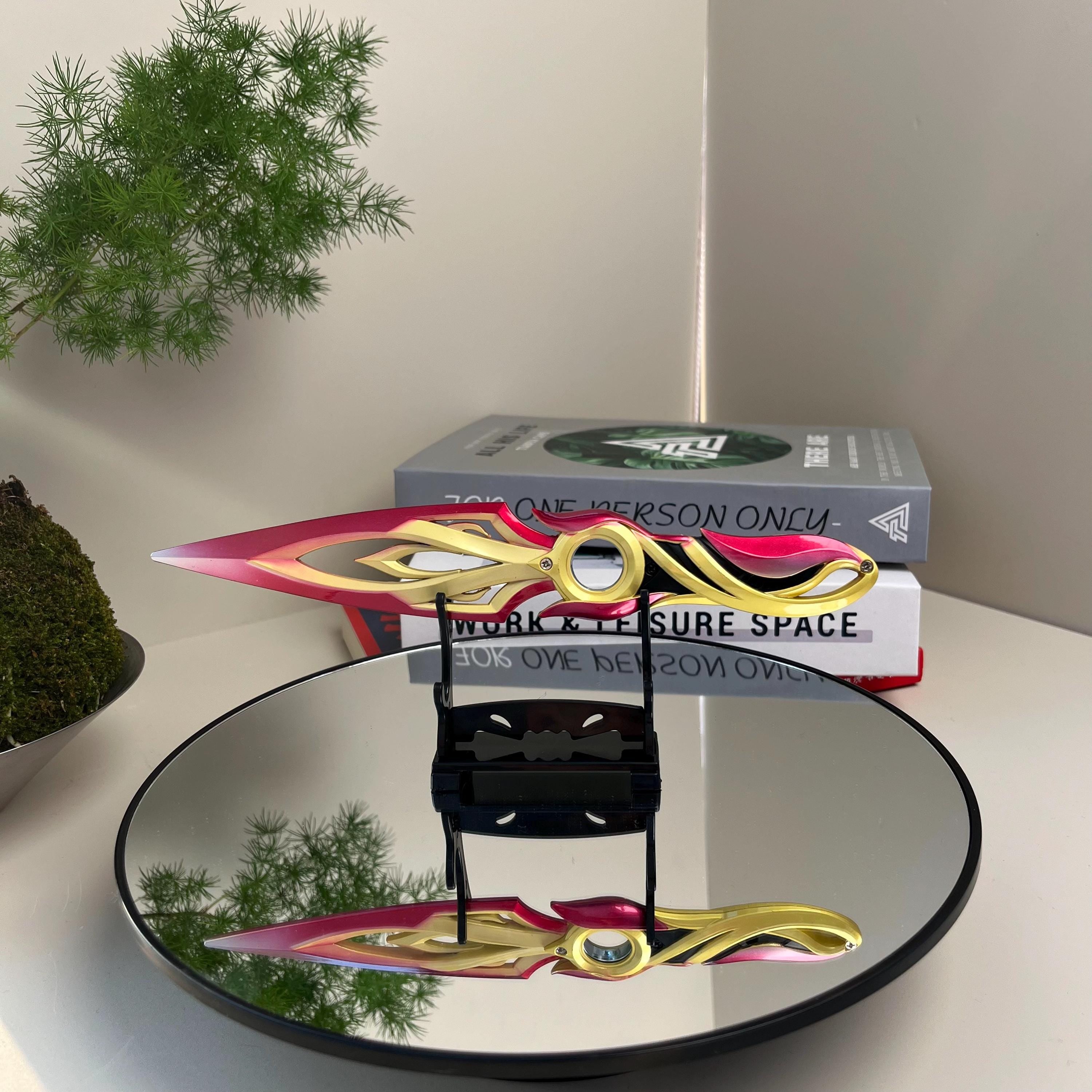 Valorant Mystbloom Kunai – Spinning Metal Training Knife, Game Replica Collectible