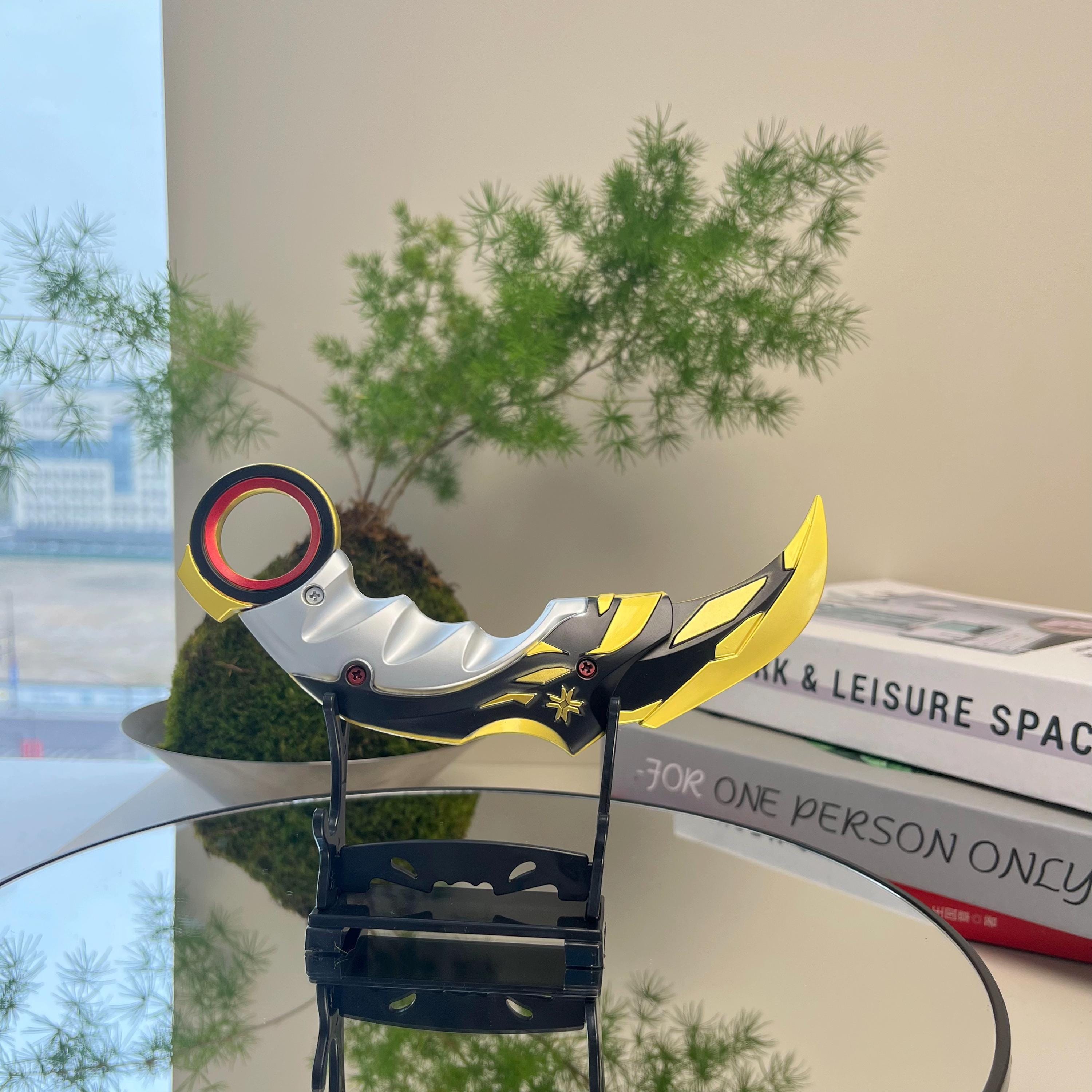 Champions Karambit Knife – Valorant Metal Replica, Blunt Blade, Handmade High-End Display Model & Desk Ornament Gift