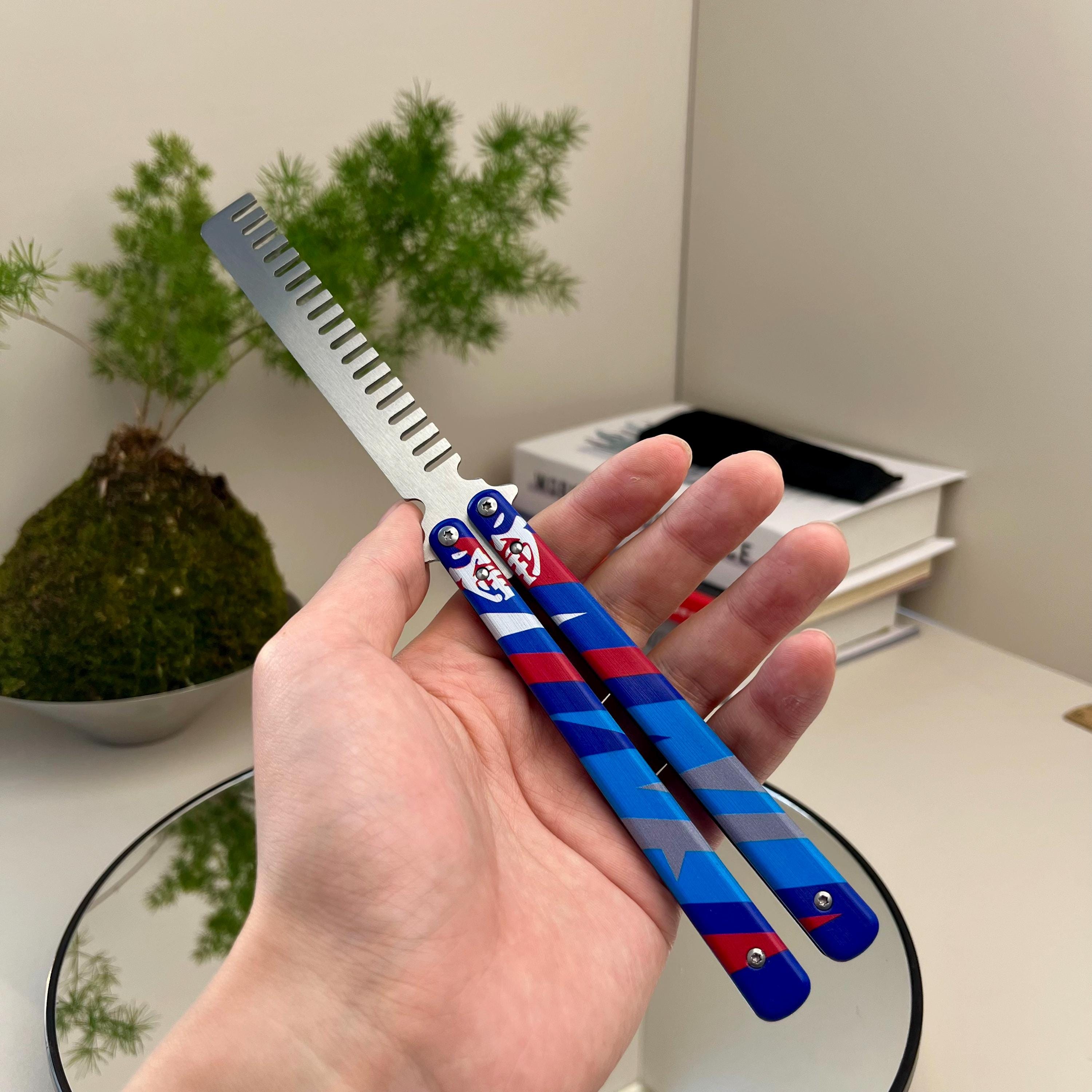 Valorant Yoru Butterfly Knife – Custom Folding Training Knife, Display Collectible