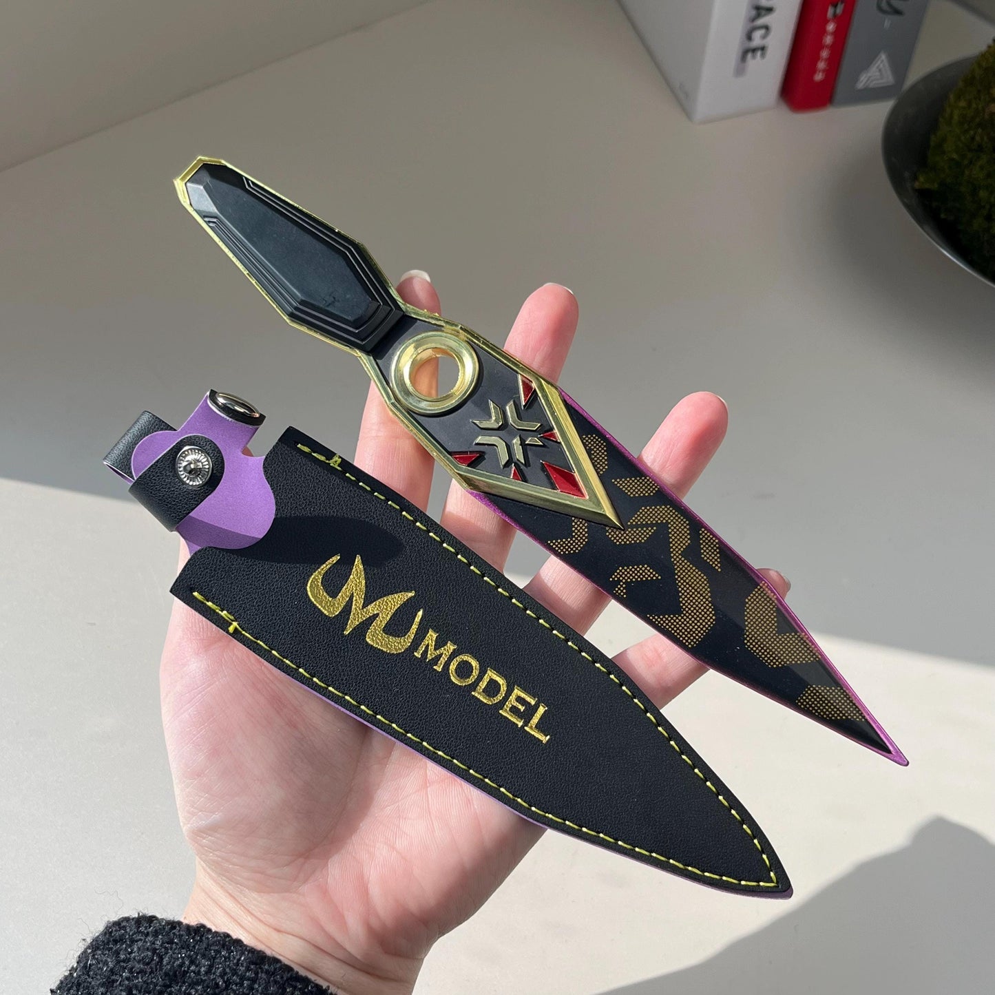 Valorant Champion 23 kunai , Handmade knife, Alloy 3D carving Model, Rotate Knife, Ninja Kunai, Game Peripheral, Weapons Replica, Boys Toys