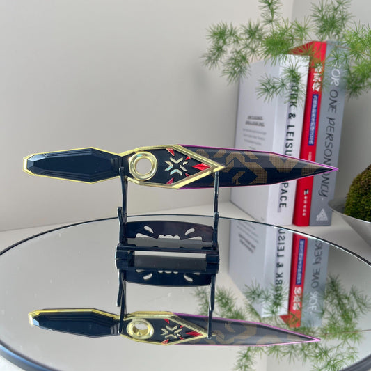 Valorant Champion 23 kunai , Handmade knife, Alloy 3D carving Model, Rotate Knife, Ninja Kunai, Game Peripheral, Weapons Replica, Boys Toys
