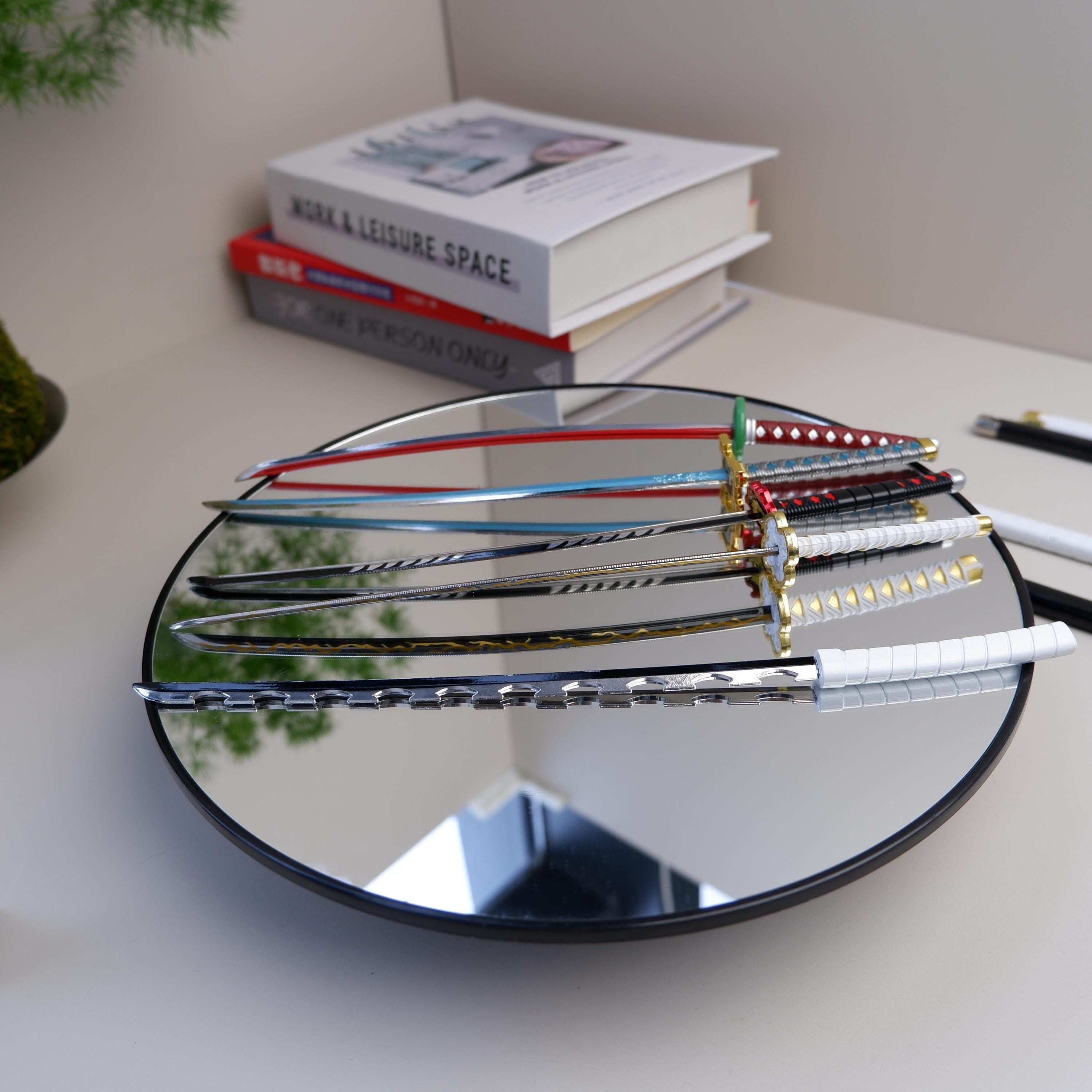 Demon Slayer Samurai Sword Set – Metal Anime Swords of Tanjiro, Nezuko, Zenitsu, Inosuke, Giyu, and Kyojuro, Collectible Replica Models