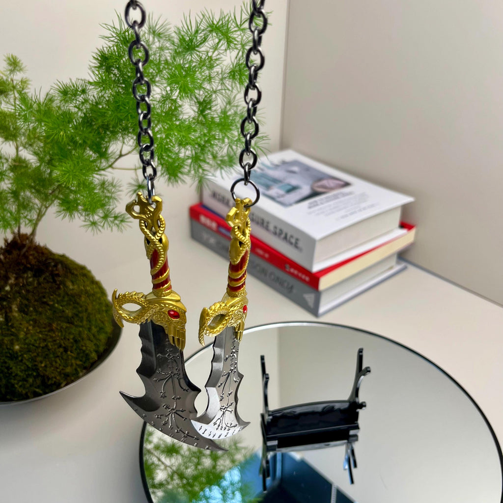 Kratos's Dual Display Prop Set – Metal Collectible Gift | God of War Inspired - Yohoot