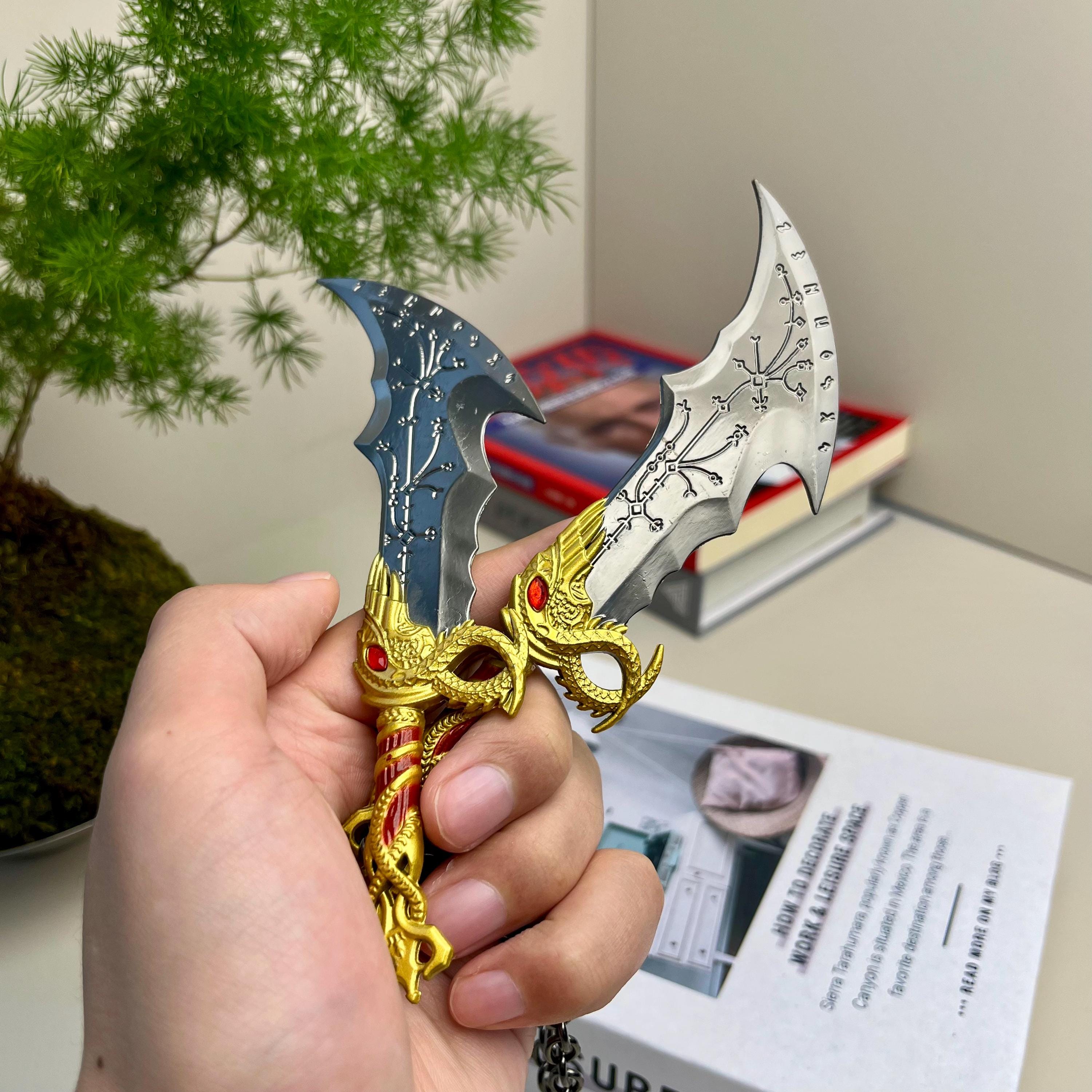 Kratos's Dual Display Prop Set – Metal Collectible Gift | God of War Inspired - Yohoot
