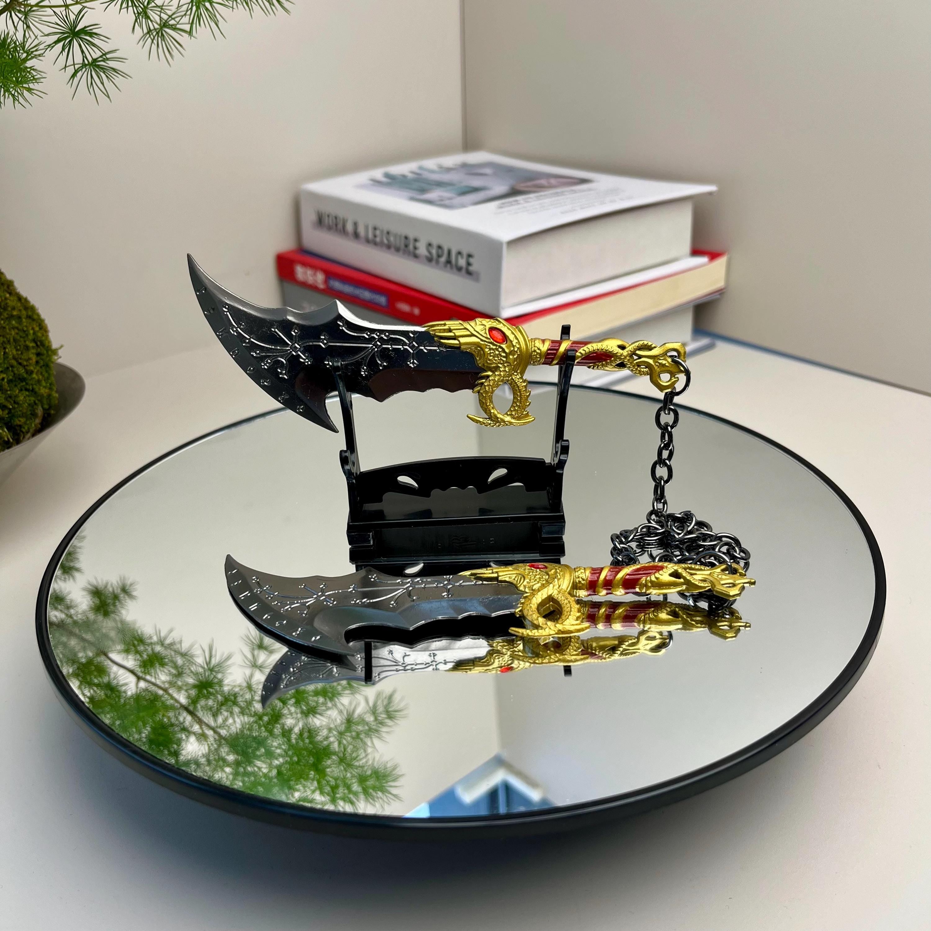 Kratos's Chaos Blades – Metal Dual-Blade Collectible Display Model, Gift for Fans