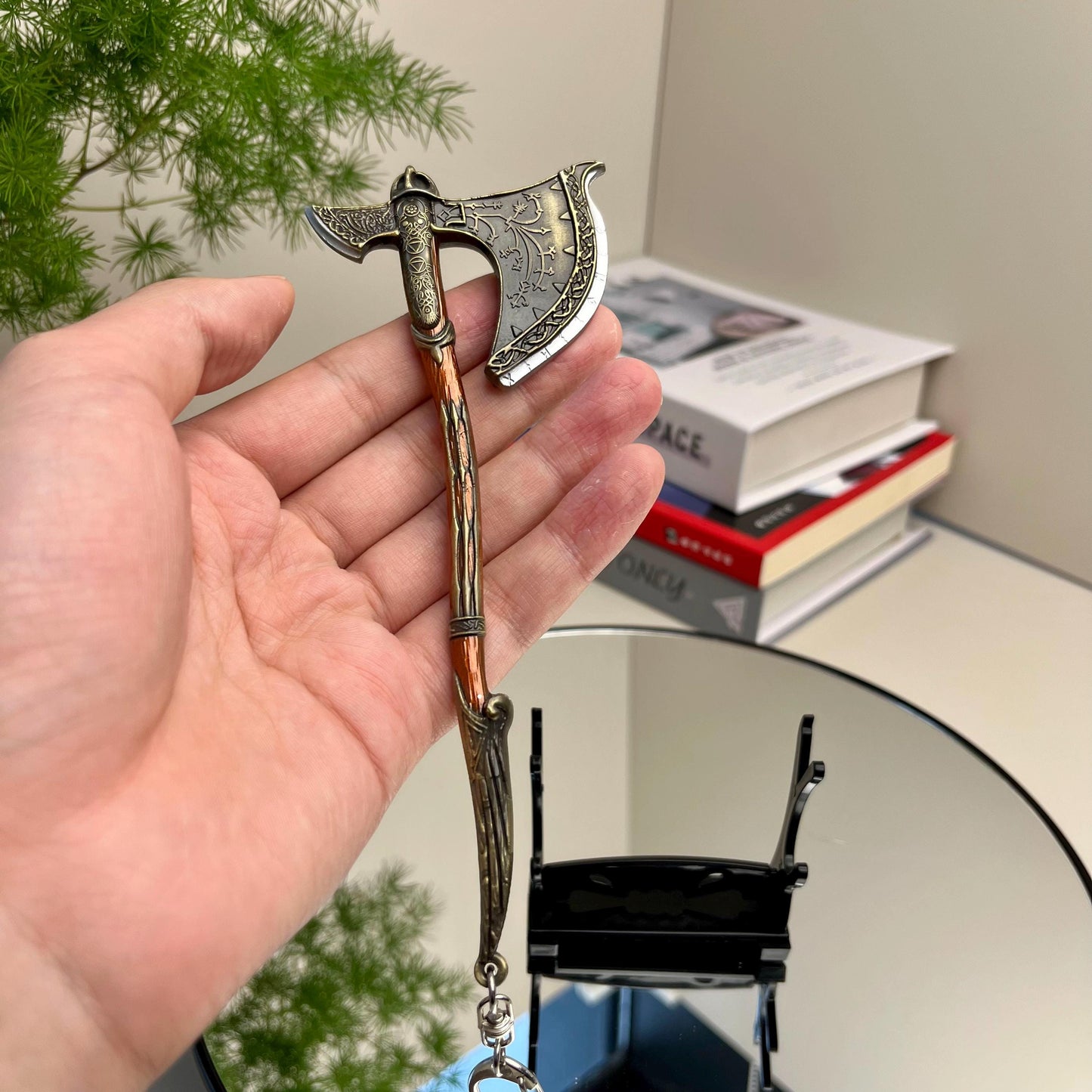 God Of War Kratos Axe, Scandinavian Axe, Game Peripherals, War Axe, Battle Axe, Weapons Replica, Axe Keychain, Cosplay Porp, Boy Toy Gifts