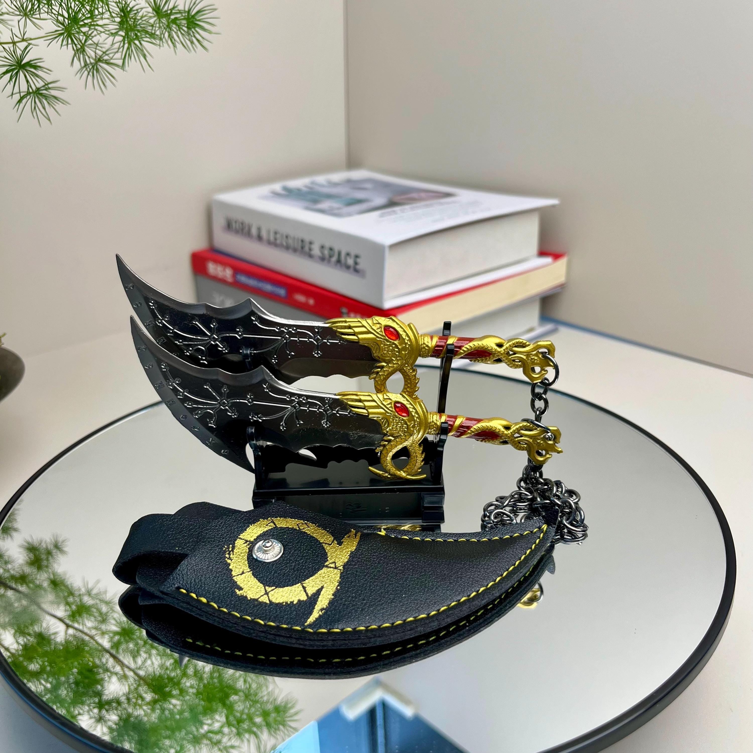 Kratos's Chaos Blades – Metal Dual-Blade Collectible Display Model, Gift for Fans